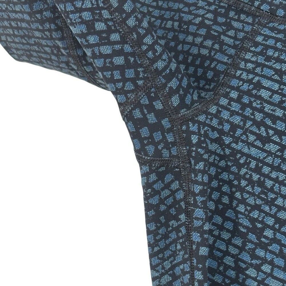 Lululemon Pace Rival Crop 19" Leggings Shatter Weave Teal Lake / Black Size‎ 2 - Picture 9 of 14